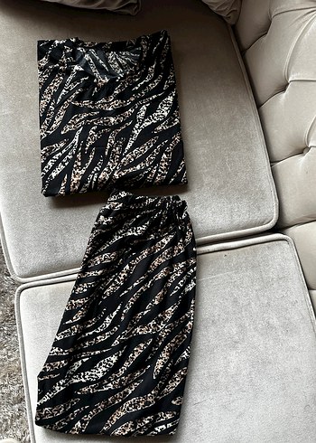 Zebra Desenli Kadın Pijama takımı - Görsel 3