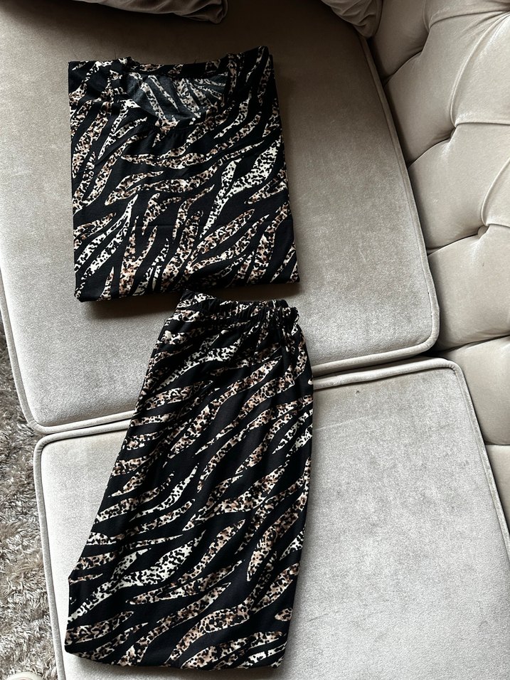 Zebra Desenli Kadın Pijama takımı - Görsel 3