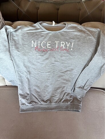 12-13 Yaş Beden gri Renk Swetshirt