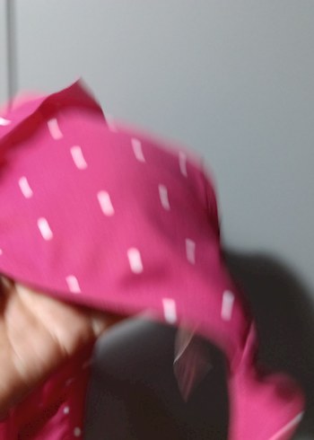 Kom Puantiyeli Pembe Fırfırlı Mini Bikini Üstü