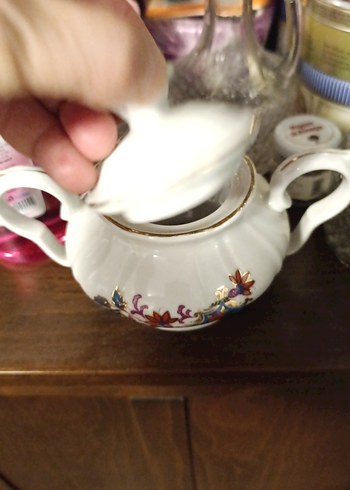 American Vintage Çift Kulplu Beyaz sekerlimlk Renkli Desenli