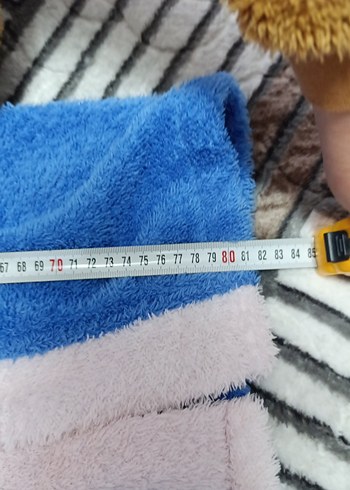 Kapüşonlu Mavi Erkek Çocuk Bornoz - Görsel 8