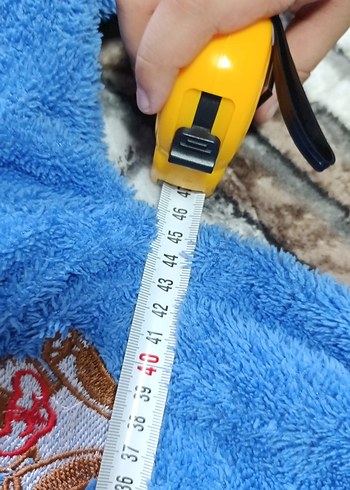 Kapüşonlu Mavi Erkek Çocuk Bornoz - Görsel 7