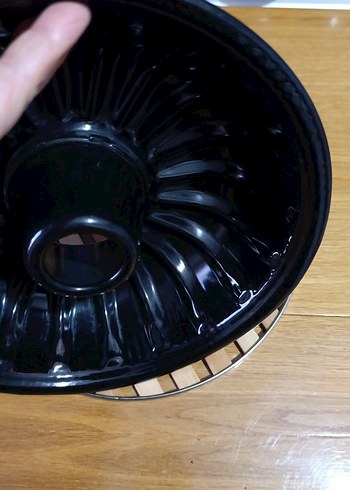 siyah emaye 30 cm'lik büyük bir kek kalıbı - Görsel 9