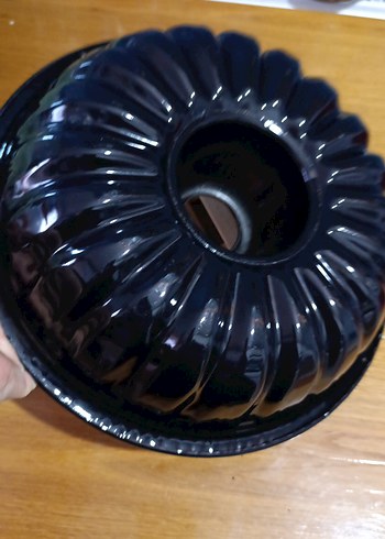 siyah emaye 30 cm'lik büyük bir kek kalıbı - Görsel 5