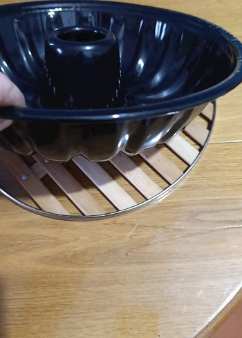 siyah emaye 30 cm'lik büyük bir kek kalıbı - Görsel 13