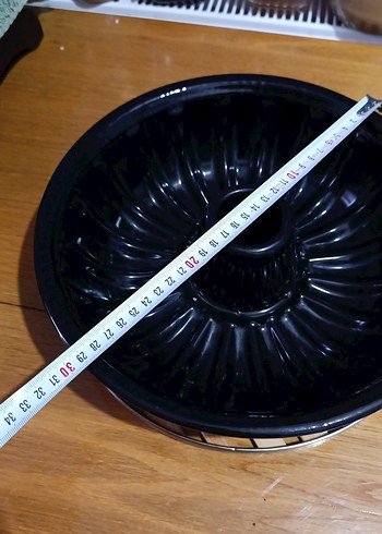 siyah emaye 30 cm'lik büyük bir kek kalıbı - Görsel 11