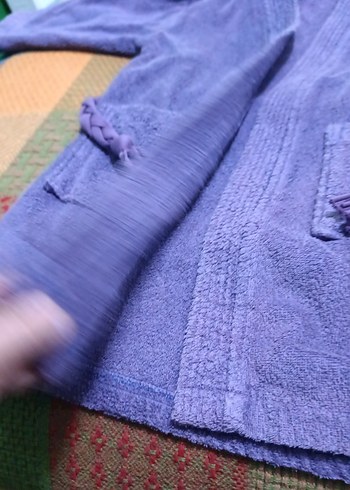 Mor Bağlamalı Street Wear Bornoz 5,6 - Görsel 6