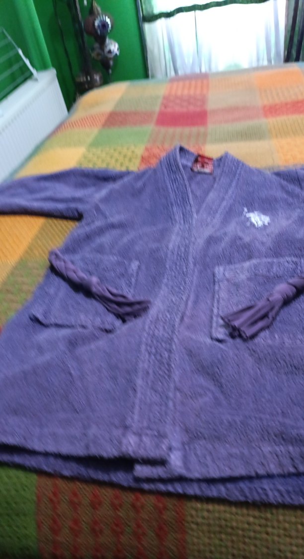 Mor Bağlamalı Street Wear Bornoz 5,6 - Görsel 5