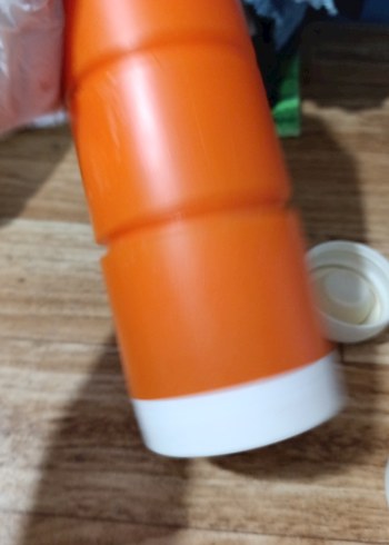 Canlı Turuncu cam termos 1 litre - Görsel 5