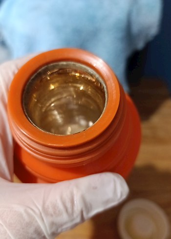 Canlı Turuncu cam termos 1 litre - Görsel 2