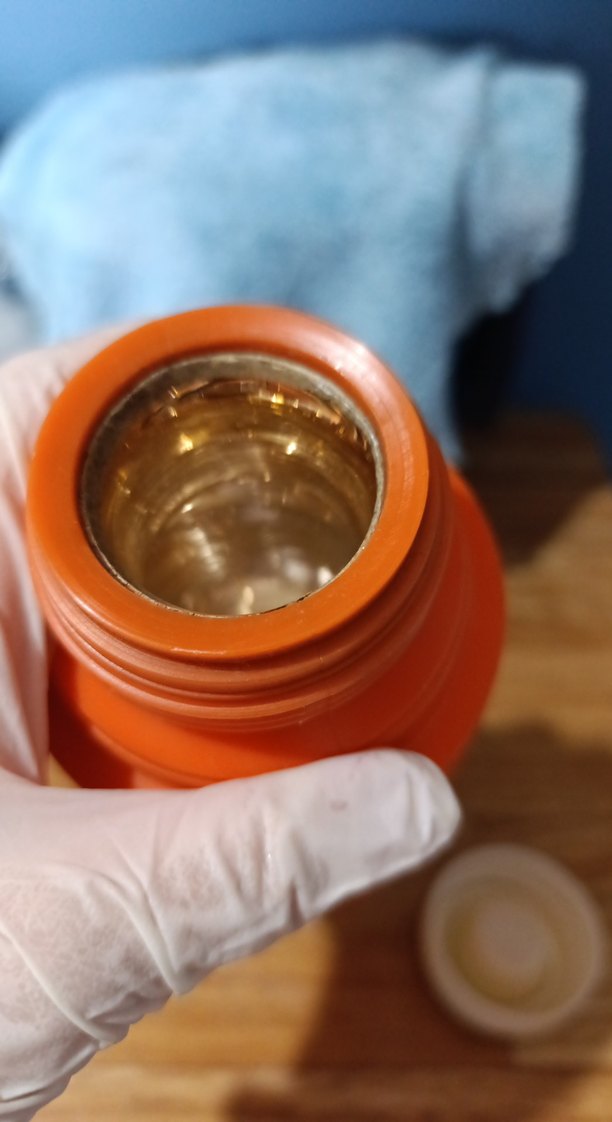 Canlı Turuncu cam termos 1 litre - Görsel 2