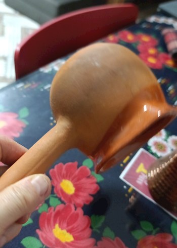 2 tane cezve bakır cezve ve toprak cezve - Görsel 5