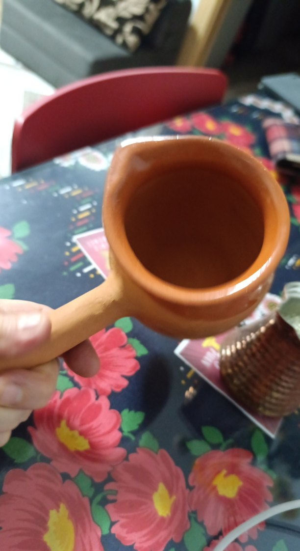 2 tane cezve bakır cezve ve toprak cezve - Görsel 3