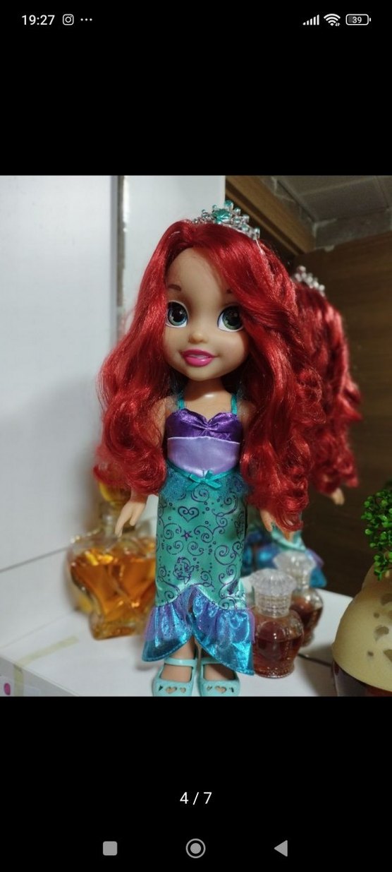 DİSNEY ARİEL Renkli Deniz Kızı Oyuncak Bebek - Görsel 2