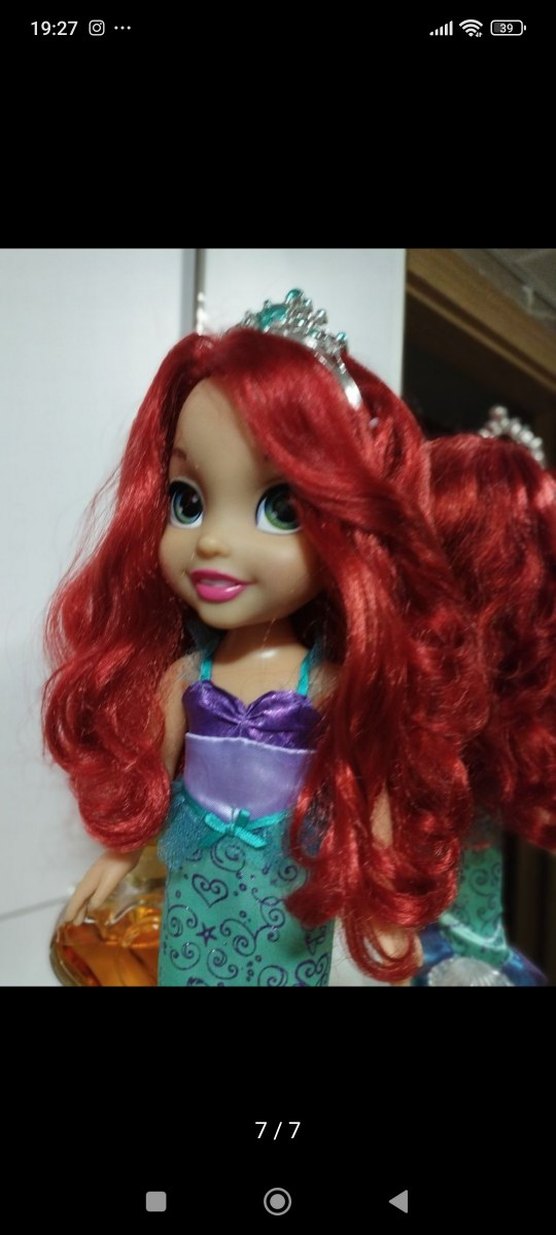 DİSNEY ARİEL Renkli Deniz Kızı Oyuncak Bebek - Görsel 5