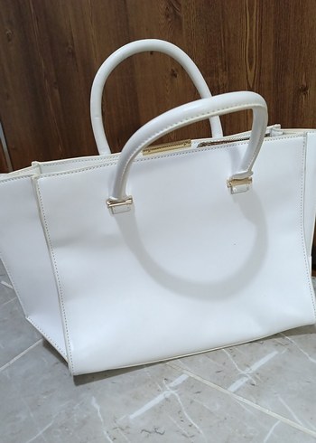 Beyaz Deri Kadın Çanta Charles - Görsel 12