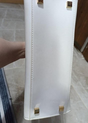 Beyaz Deri Kadın Çanta Charles - Görsel 4