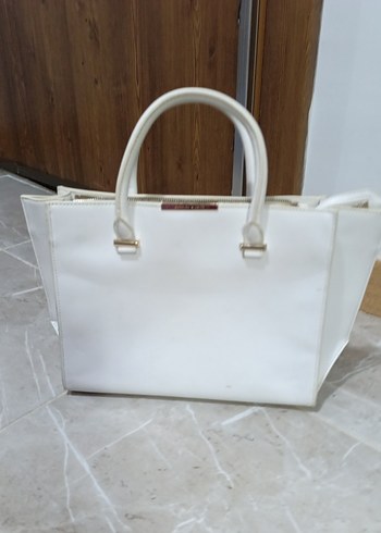 Beyaz Deri Kadın Çanta Charles - Görsel 2