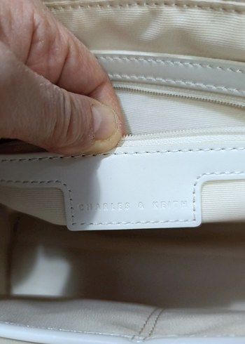 Beyaz Deri Kadın Çanta Charles - Görsel 8