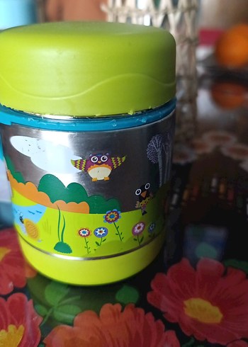 baby Hops Renkli Çocuk Termosu Yeşil - Görsel 6