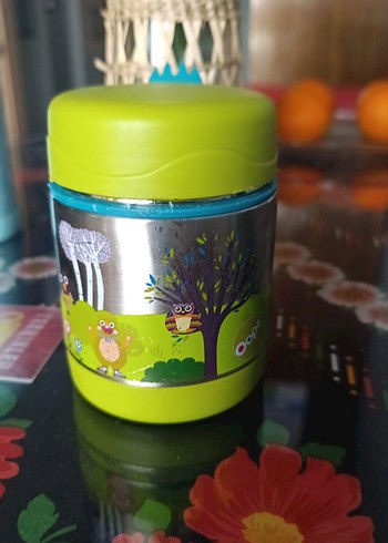 baby Hops Renkli Çocuk Termosu Yeşil - Görsel 2