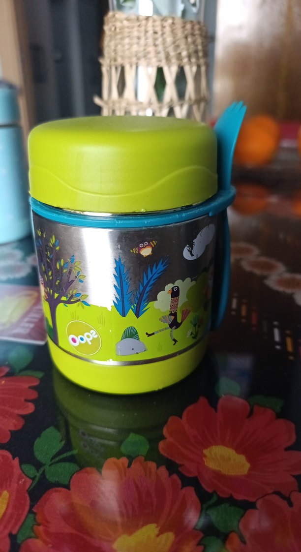 baby Hops Renkli Çocuk Termosu Yeşil - Görsel 3