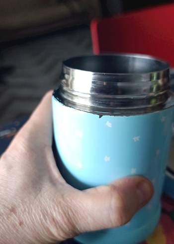 Pastel Mavi Yıldızlı bebek mama termosu - Görsel 4