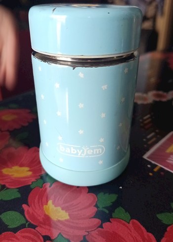 Pastel Mavi Yıldızlı bebek mama termosu - Görsel 2