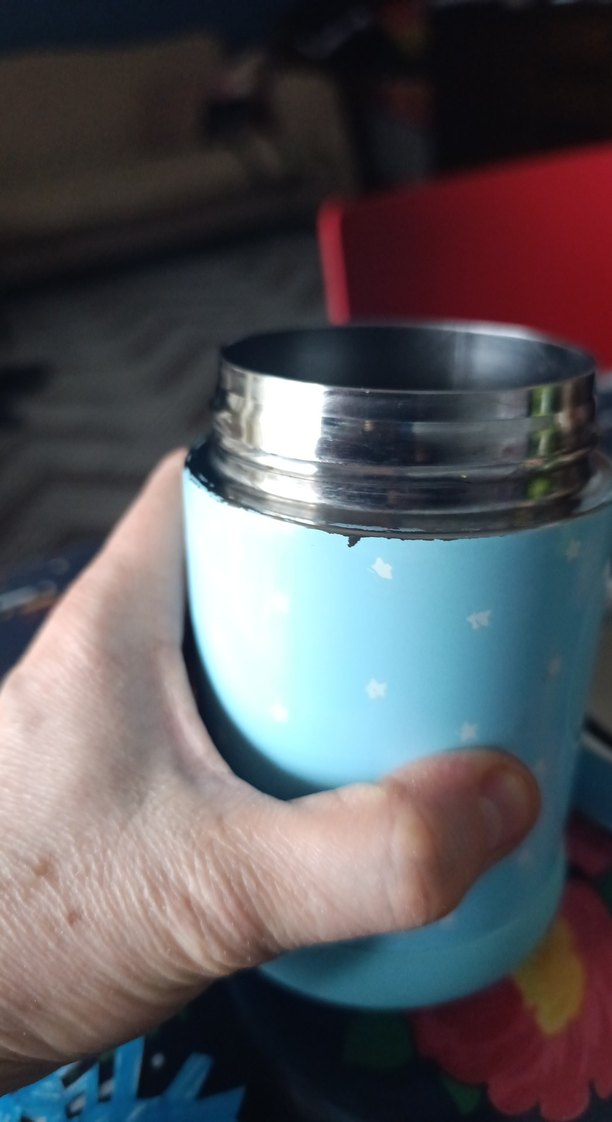 Pastel Mavi Yıldızlı bebek mama termosu - Görsel 4