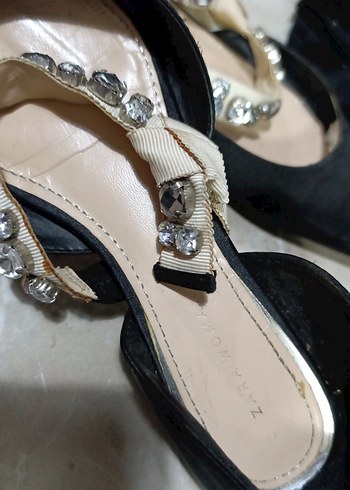 Siyah Parlak Yılan Desenli Tokalı Stiletto Kadın Ayakkabı38 no - Görsel 9