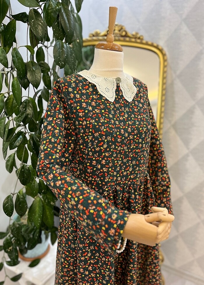 Vintage pazen elbise - Görsel 2