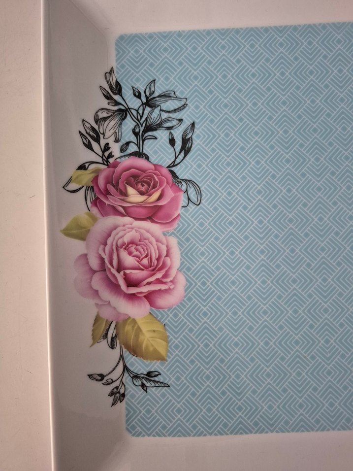 kare büyük boy porselen servis tabağı - Görsel 3