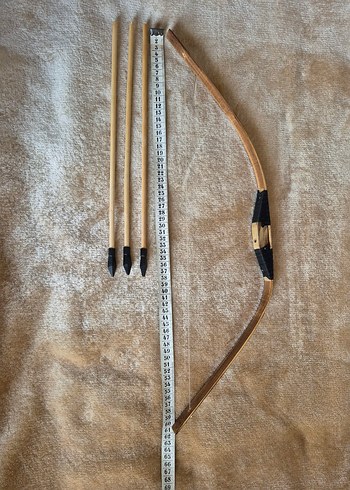 ahşap bambu ok ve yay - Görsel 2