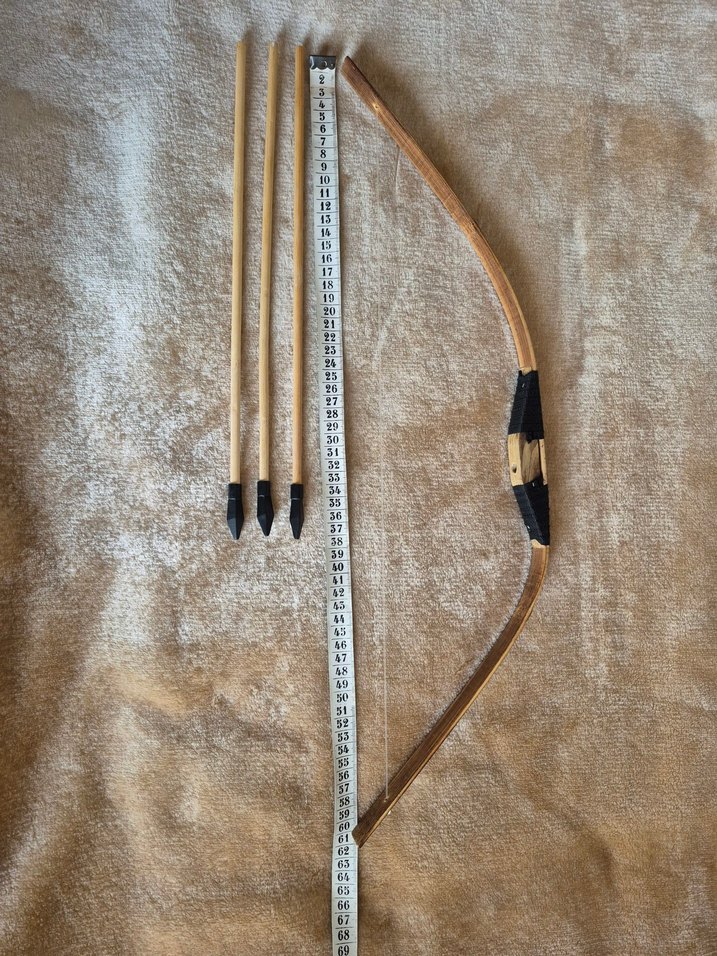 ahşap bambu ok ve yay - Görsel 2