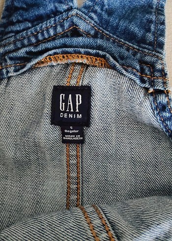 Kız çocuk Mavi Denim Kısa Salopet - Görsel 3