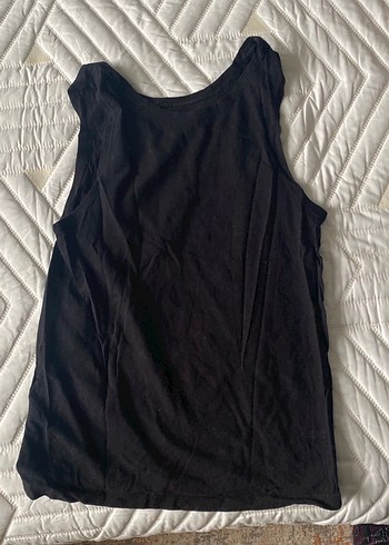 s Beden Siyah Pamuklu askılı t shirt kadın