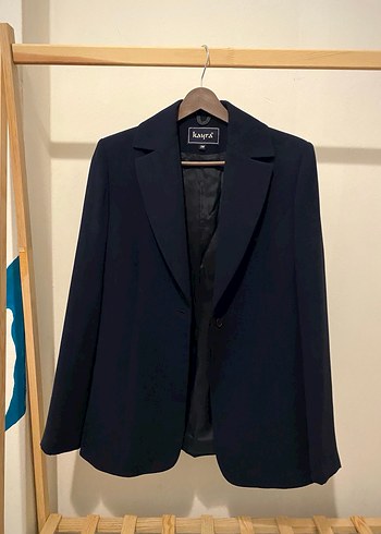Lacivert Düğmeli Kadın Blazer Ceket