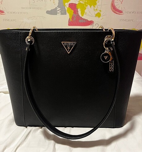  Beden siyah Renk Guess Elite Noelle Shopper Canta
