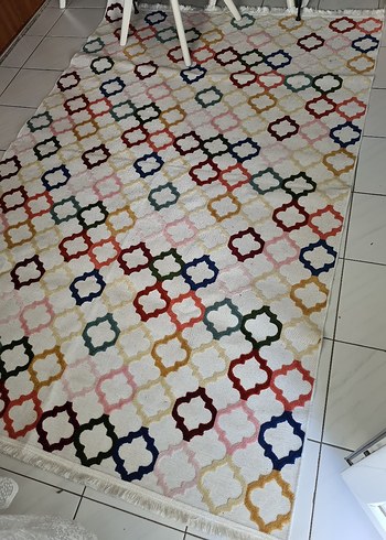 Çok Renkli Soyut Desenli Halı - Görsel 3