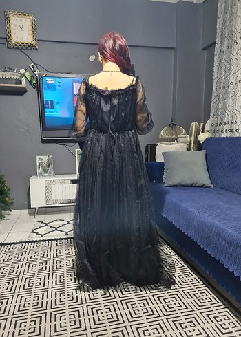 Siyah uzun abiye bana bol geliyo oyuzden guzel durmadı  lbeden - Görsel 7