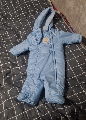 Mavi Bebek Tulum, Fermuarlı ve Kapüşonlu - Görsel 2