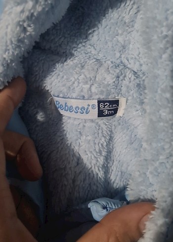 Mavi Bebek Tulum, Fermuarlı ve Kapüşonlu - Görsel 3