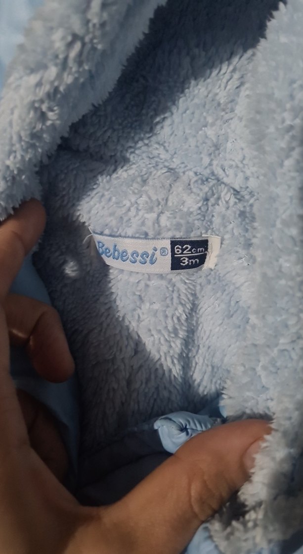 Mavi Bebek Tulum, Fermuarlı ve Kapüşonlu - Görsel 3