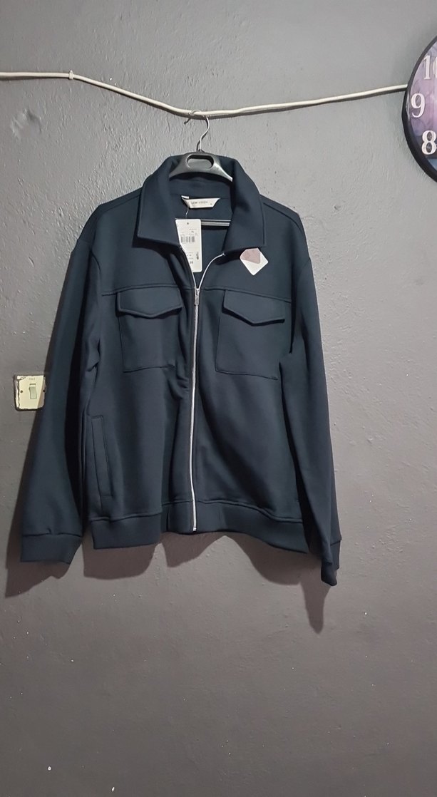 Gri Fermuarlı Kadın Midi Ceket - Görsel 2