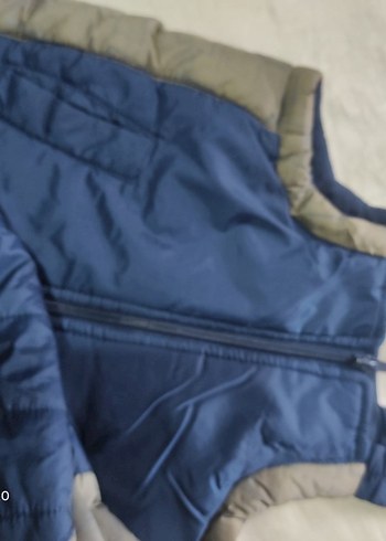 Koyu Mavi Fermuarlı Bebek Erkek Kayak Tulumu - Görsel 3