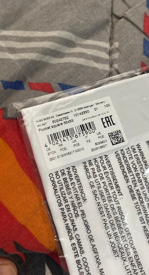 Beyaz BOSS Erkek Mendil - Görsel 2