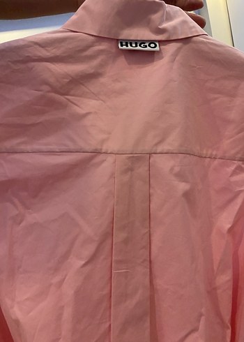 Hugo Boss Pembe Uzun Kollu Uzun Gömlek