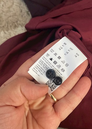 Bordo Düğmeli Erkek Gömlek - Görsel 4