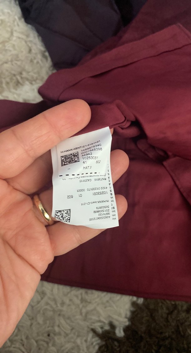 Bordo Düğmeli Erkek Gömlek - Görsel 3